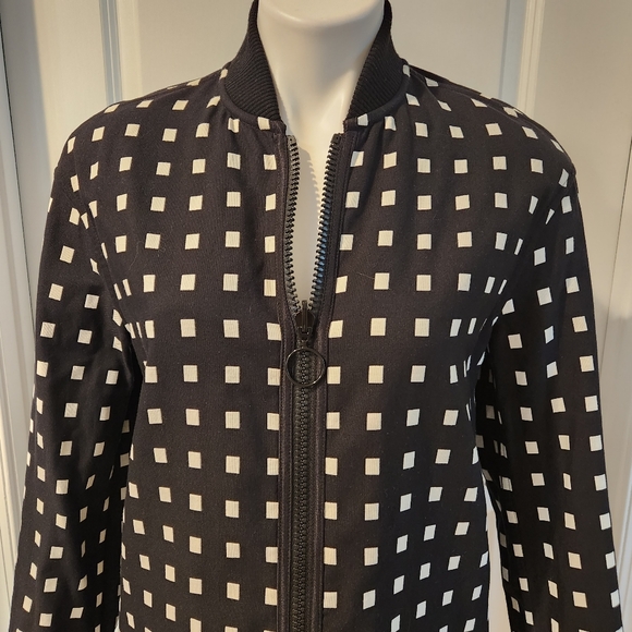 Akris Punto luxury square dots reversible coat/dress size 6 black white - Picture 11 of 15